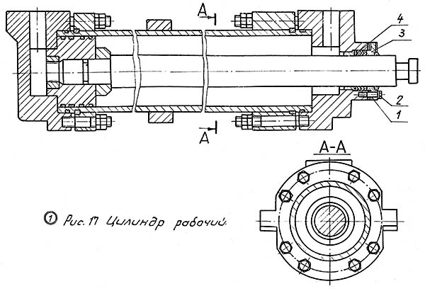 Цилиндр рабочий горизонтального верстата 7Б57
